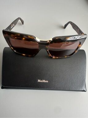 MaxMara Tortoiseshell Frame Sunglasses with Brown Lenses